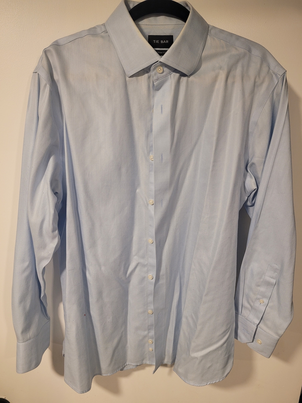 The Tie Bar Light Blue Men's Dress Shirt - Classic Spread Collar